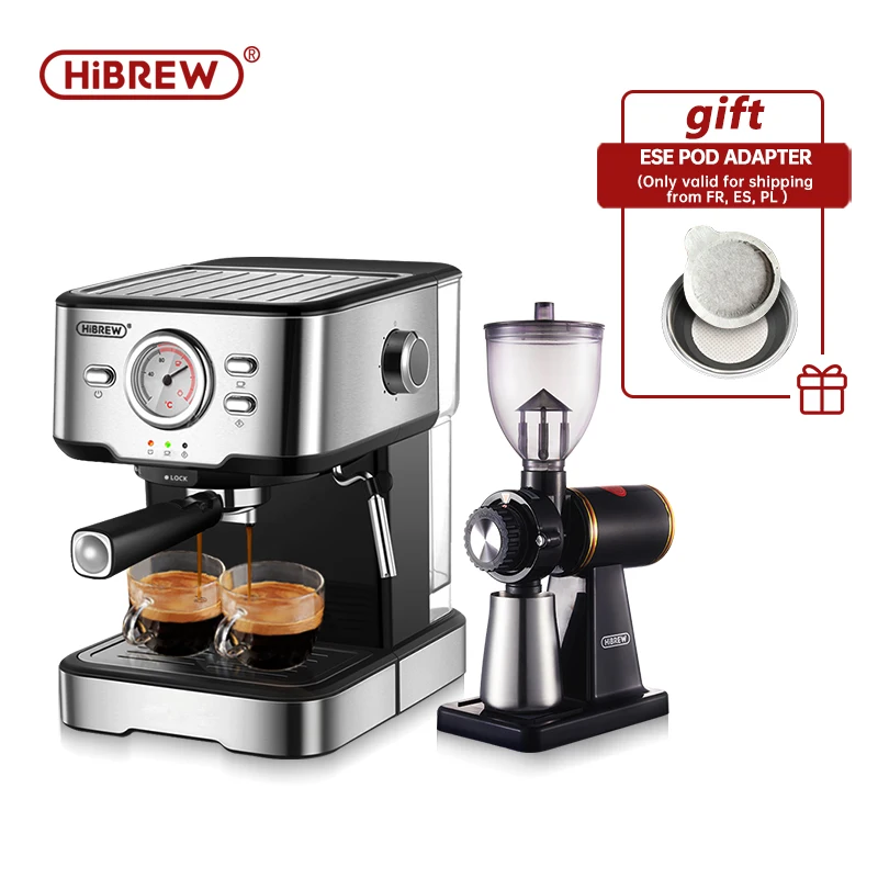 Hibrew Coffee Machine Cafetera 20 Bar Espresso Inox Semi Automatic