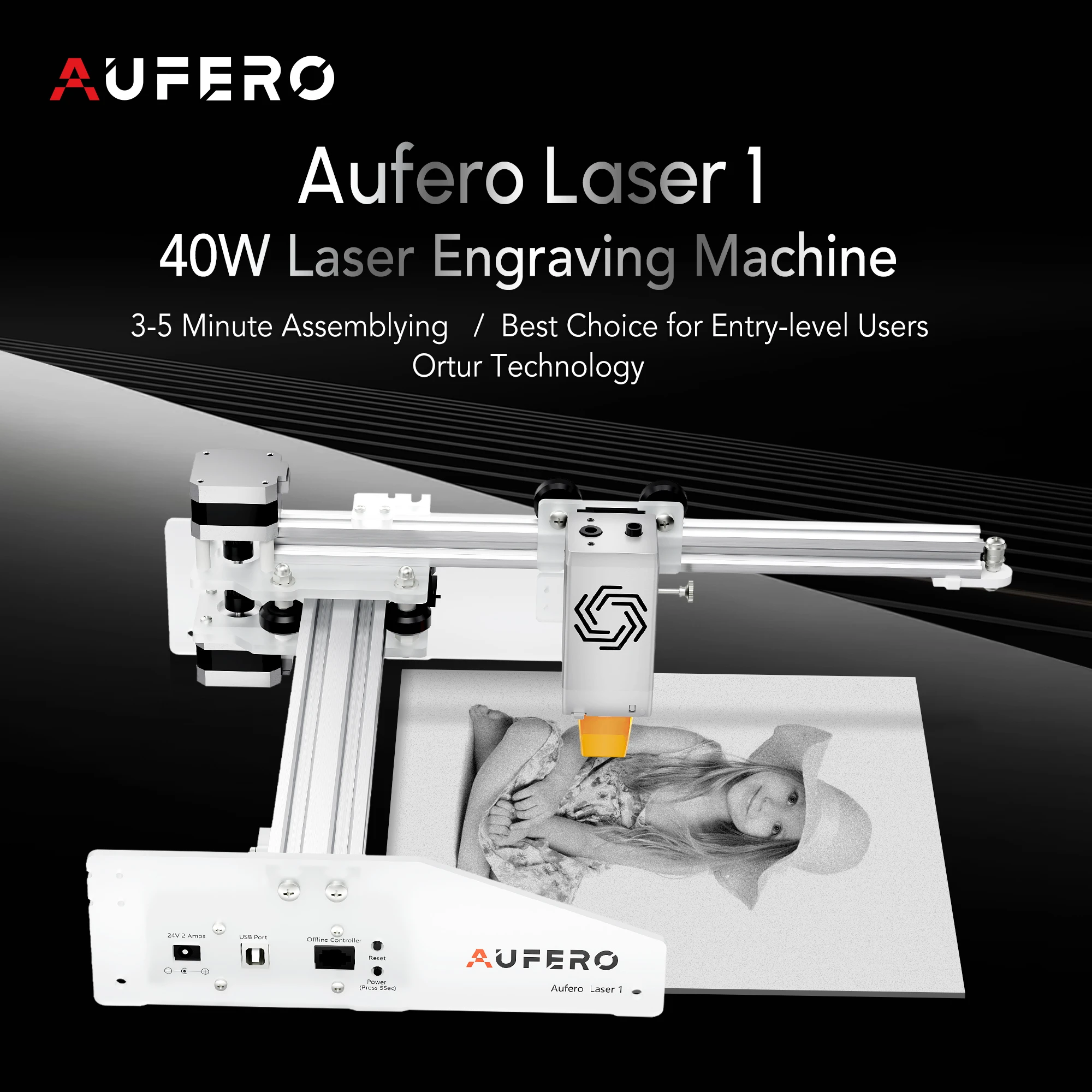 Preassembled Laser Engraving Machine Entrylevel Aufero 1 Laser Cutter