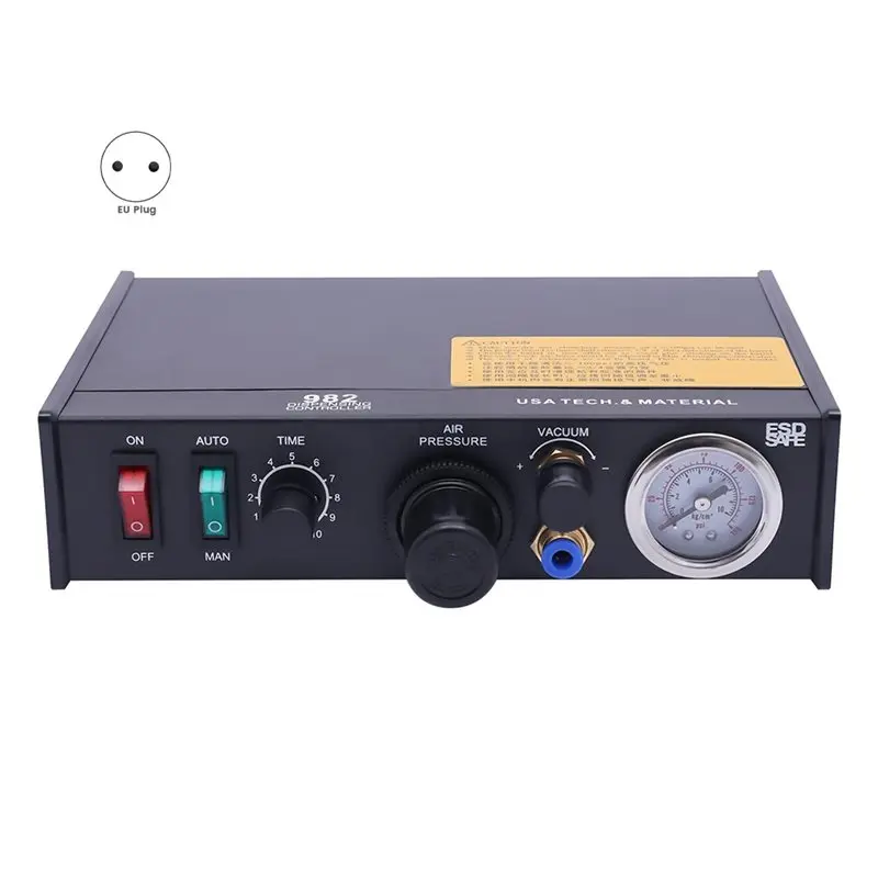 AED7-982 반자동 디스펜싱 머신 자동 수동 접착제 디스펜서 에어 펌프 드라이브 액체 바인더 컨트롤러 EU 플러그