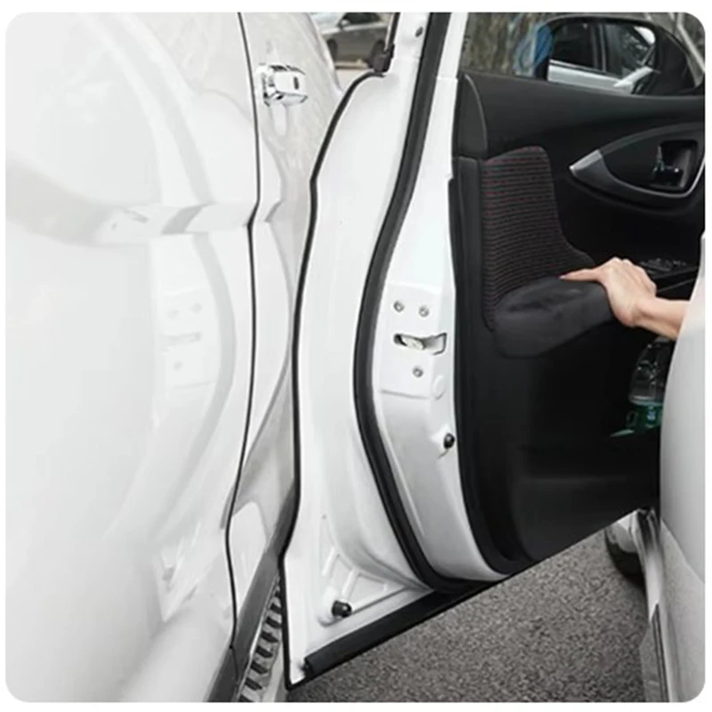 5M Car Door Edge Rubber Scratch Protector Strips Styling Mouldings Protection Side Moldings Adhesive Tools New