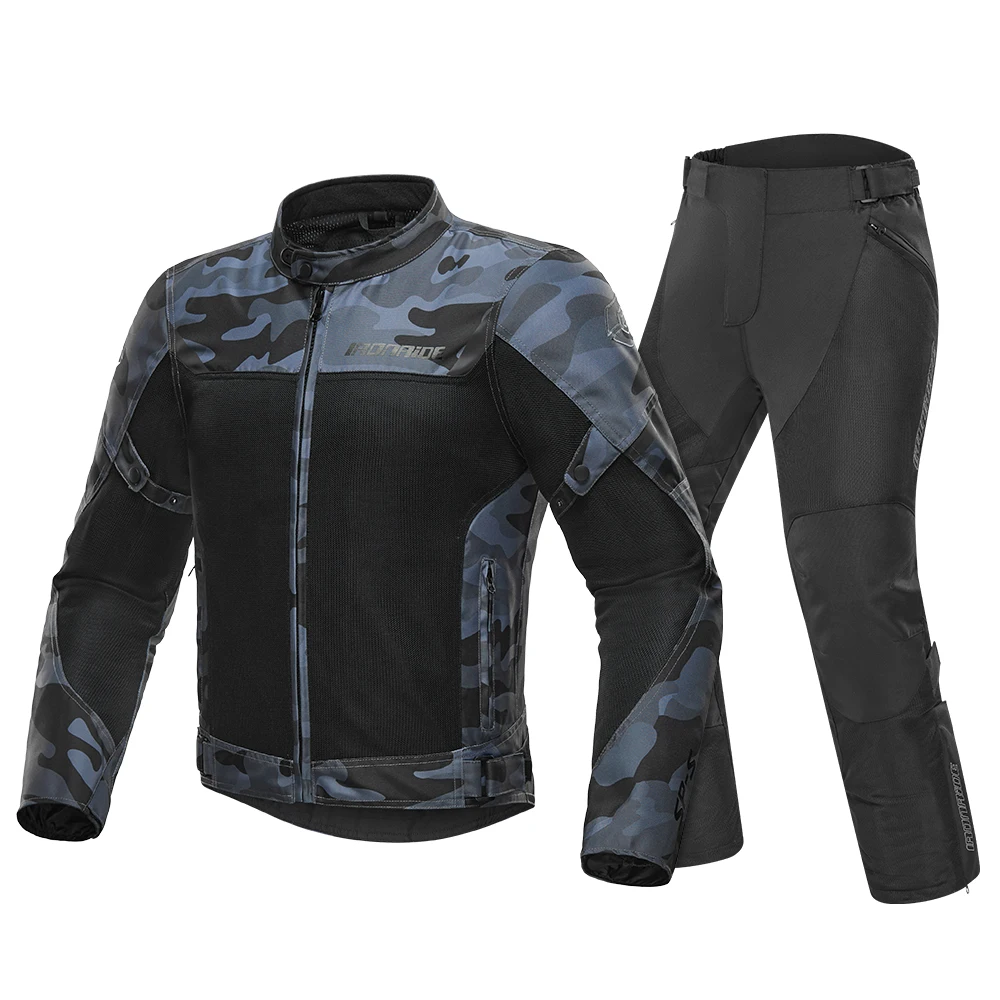 Summer Motorcycle Jacket Man Moto Pants Breathable Motocross Jacket Anti-fall