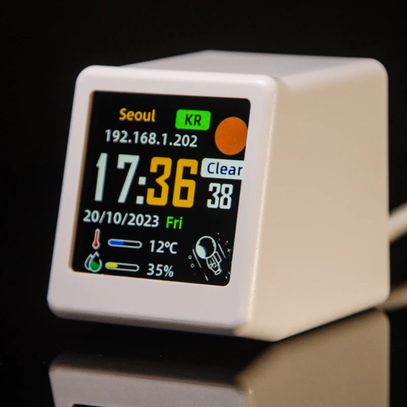 Smart Portable Alarm Clock with WiFi Weather Station and Display