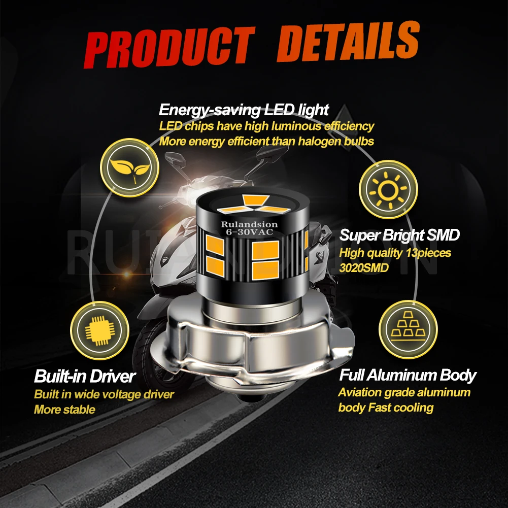 Universal Waterproof LED Headlight Bulb for Vehicles and Motorcycles