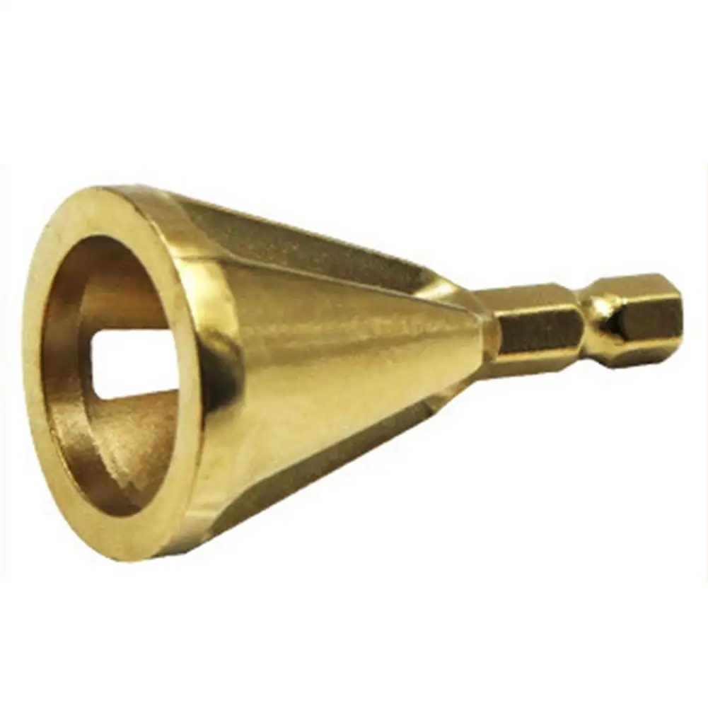 Chamfer Tool Deburring External Removing Burr Repairs Stainless Steel 1PC Chamfering Golden HSS Deburring Tool Hexagonal Handle