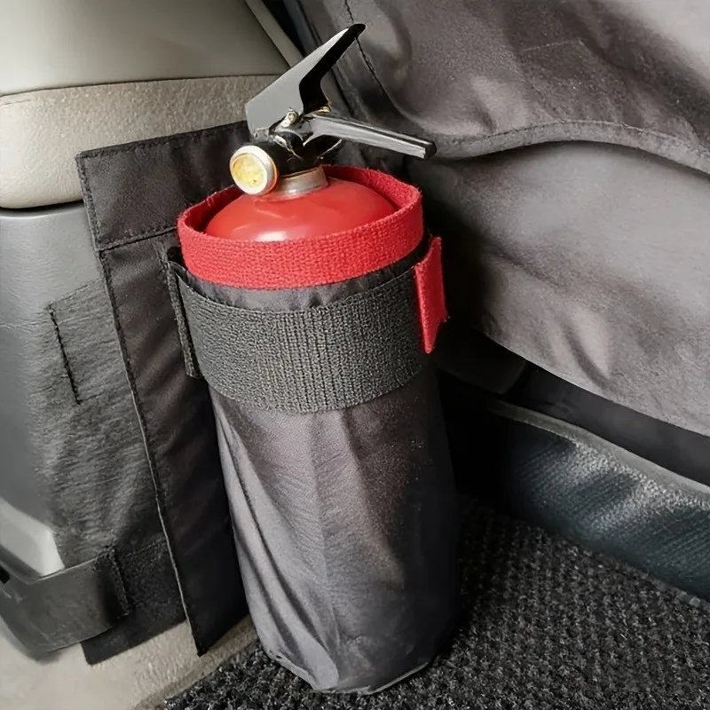 Durable Oxford Fabric Fire Extinguisher Organizer - Trunk Storage Bag & Seat Back Holder