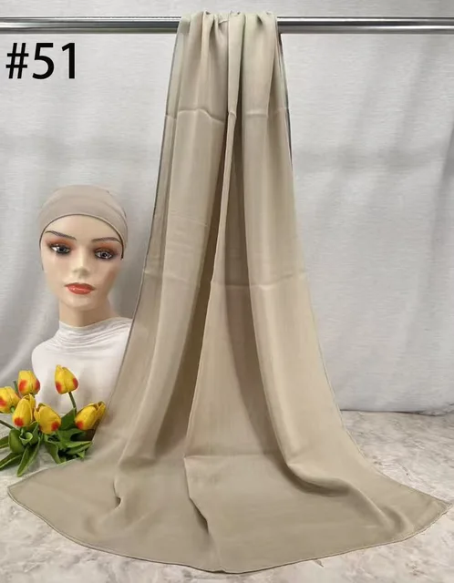 Mini Hijab Modal avec sous-bonnet – Ensemble Basique Extensible, Foulard Fin et Respirant, Protection Solaire, Voile 165*50cm