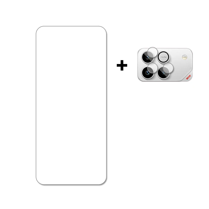 Clear Tempered Glass Screen Protector and Rear Camera Lens Film