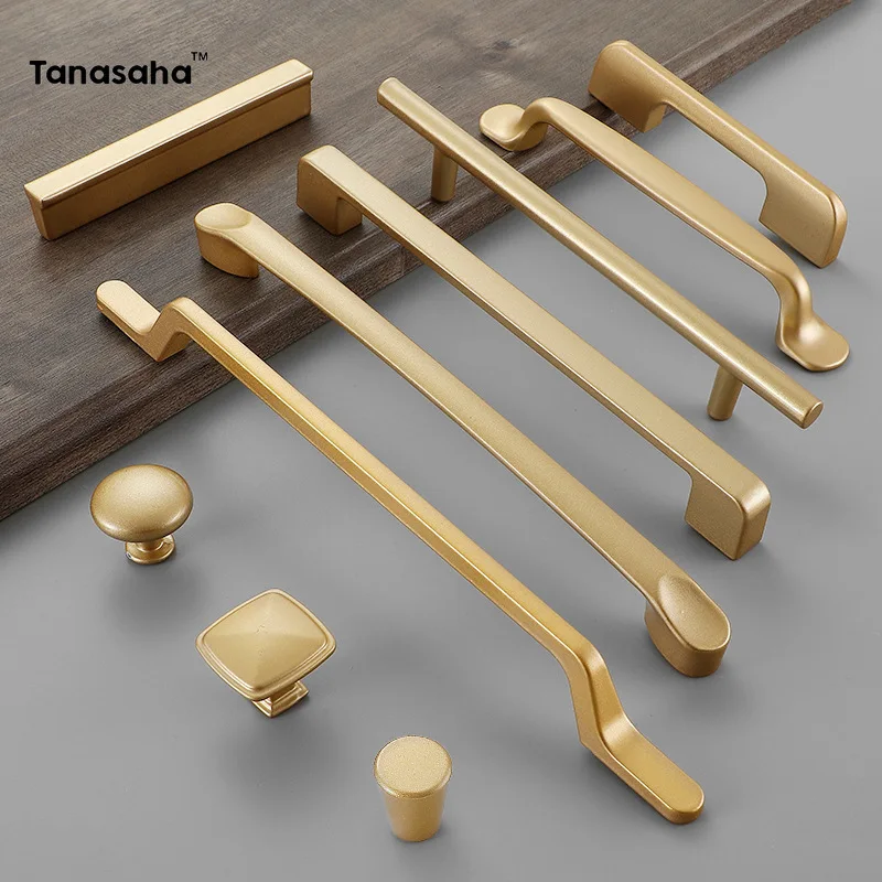 Luxury Cabinet Handles Modern Kitchen Cupboard Pull Aluminum Alloy Drawer Pulls Wardrobe Door Handle Furniture Hardware 1