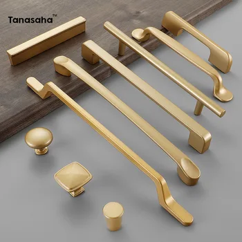 Luxury Cabinet Handles Modern Kitchen Cupboard Pull Aluminum Alloy Drawer Pulls Wardrobe Door Handle Furniture Hardware 1