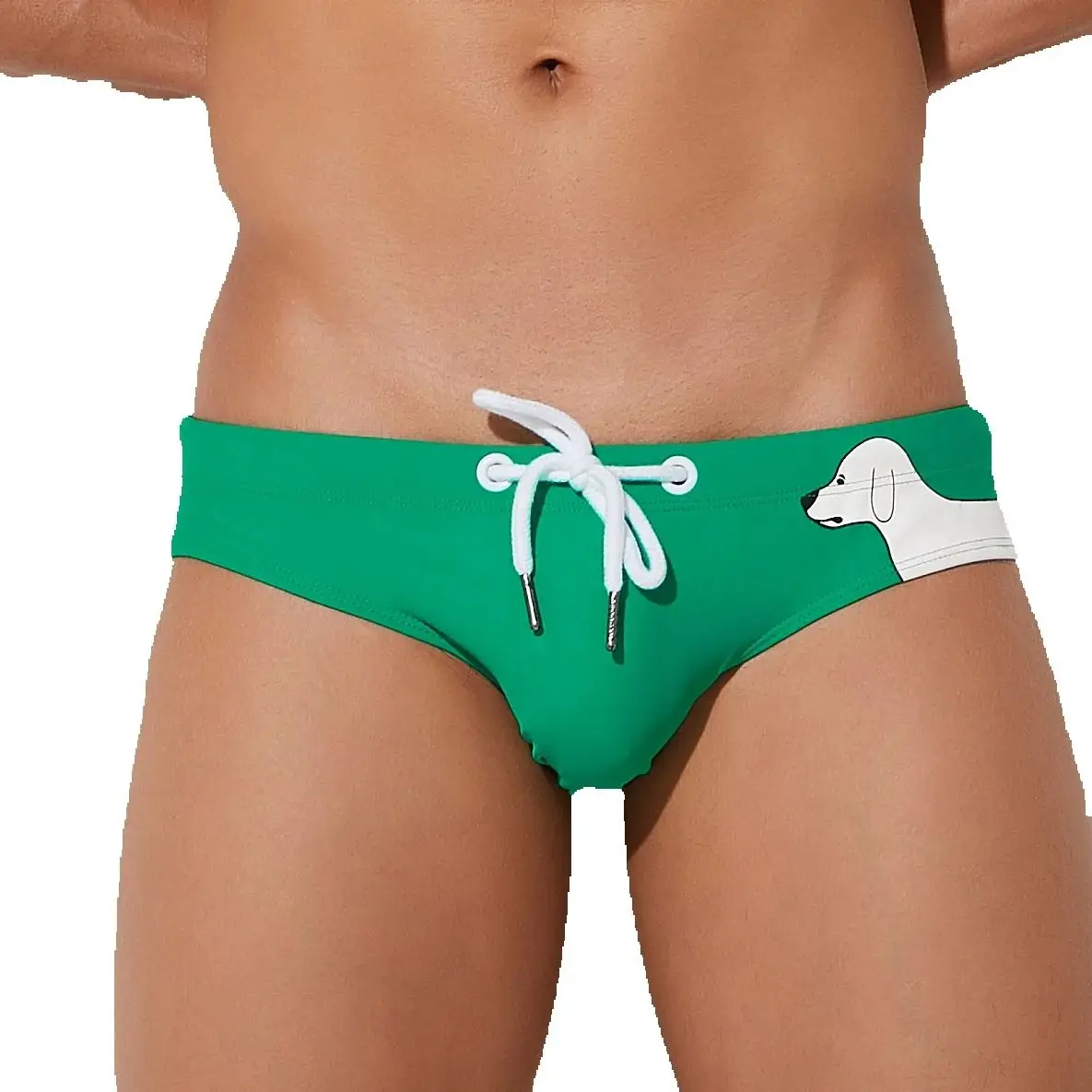 Men's Staring Dog Swim Bikini Swimwear for Men
