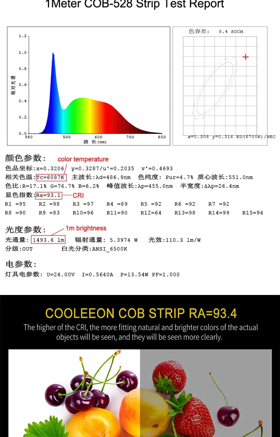 5m 10m Flexible 12V 24V LED COB Strip Light Bar S51b639c6c6654b6dbe262c9bb9ba673cj