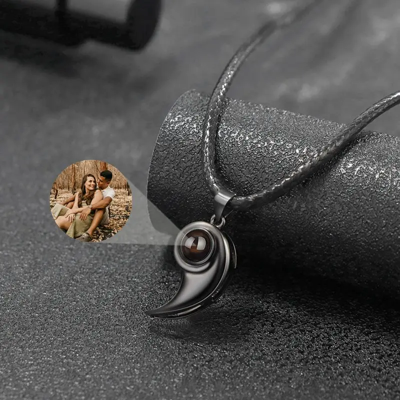 Personalized Projection Custom Photo Necklace for Women- Heart Pendant Necklace- Memorial Photo Necklace- Couple Gift Jewelry