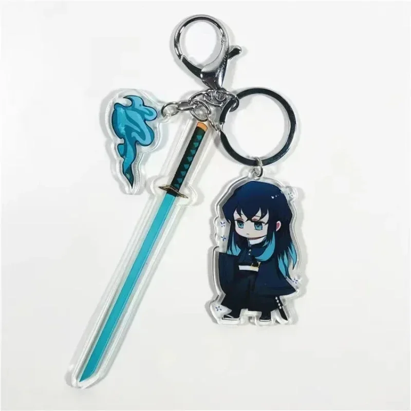 Tokitou Muichirou Sword Anime Keychain Kibutsuji Muzan Kamado Tanjirou Agatsuma Zenitsu Rengoku Kyoujurou Acrylic Key Chain