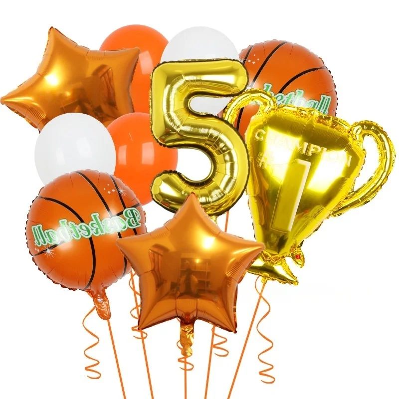 10-Piece Basketball Balloon Party Decorations Set