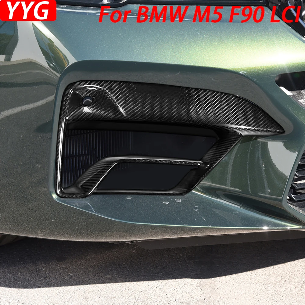 

Для BMW F90 M5 LCI 2022 + спортивный передний бампер из углеродного волокна с вентиляционным отверстием