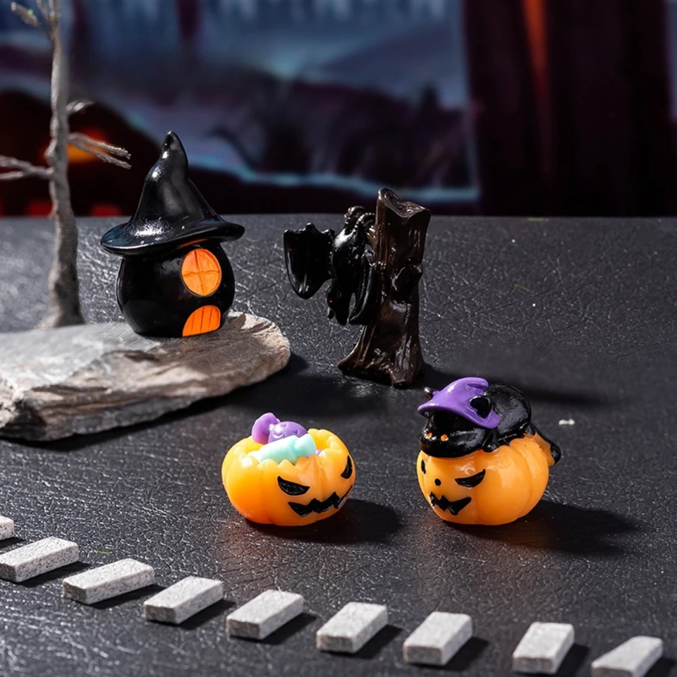 Halloween Decorations 24pcs Halloween Mini Resin Pumpkins - Tiny Figurines For Crafts, Decor & Party Favors Resin Pumpkin Figurines Party Favors Crafts
