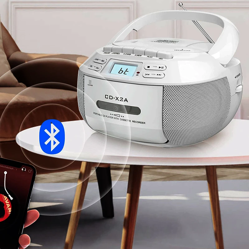 Boombox CD Cassette Player Bluetooth FM Tape Portable CD player Student Learning U disk MP3 Stereo Music Player portable cd player portable cassette player