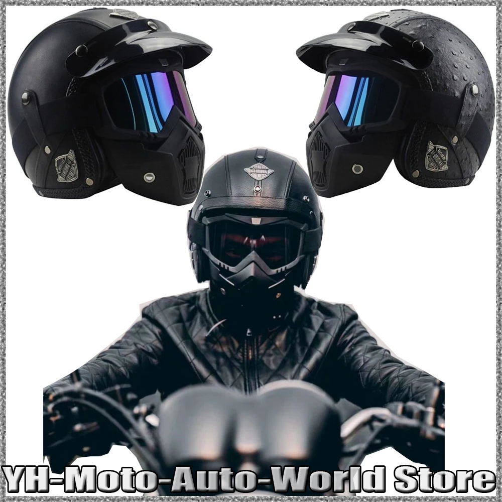 

Cyber Motorcycle Helmet Personality Punk Racing Motocross Retro Safe Ride Soldier Moto Hats Prevent Half Helmets For Men Women