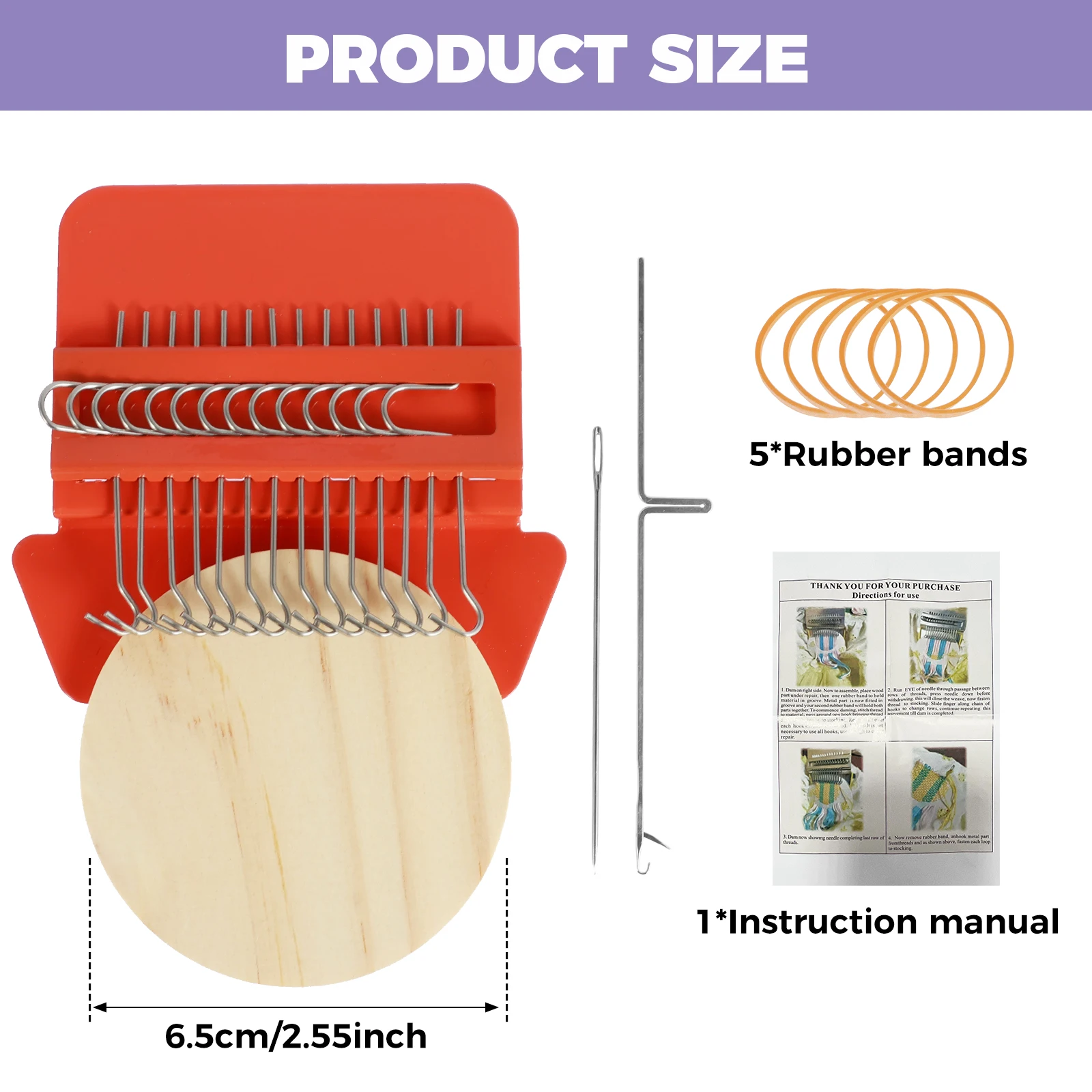 Small Darning Loom DIY Apparel Sewing Small Loom Wooden Darning Machine Apparel Sewing Stitching Mending Tools For Jeans Clothes