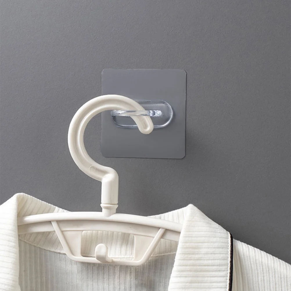 

30 Pcs Ring Sticky Hook Spray Bottle Holder Wall-mounted Clear Hooks for Hanging Hanger Plastic