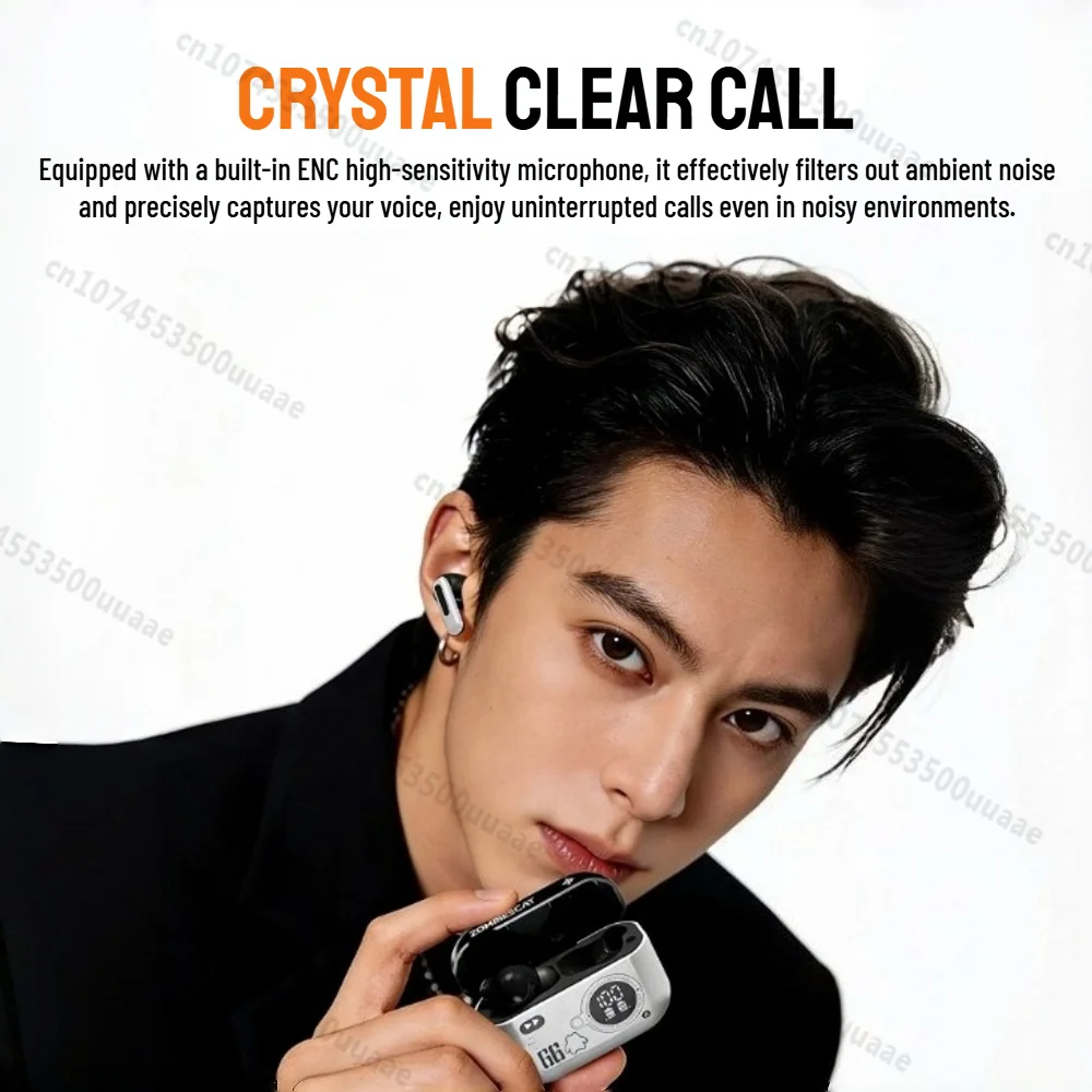 Zombies Cat Alloy ANC Headphones Bluetooth 6.0 -45dB Active Noise Cancellation Earbuds Powerful Deep Bass TWS Wireless Earphones_voghion.com