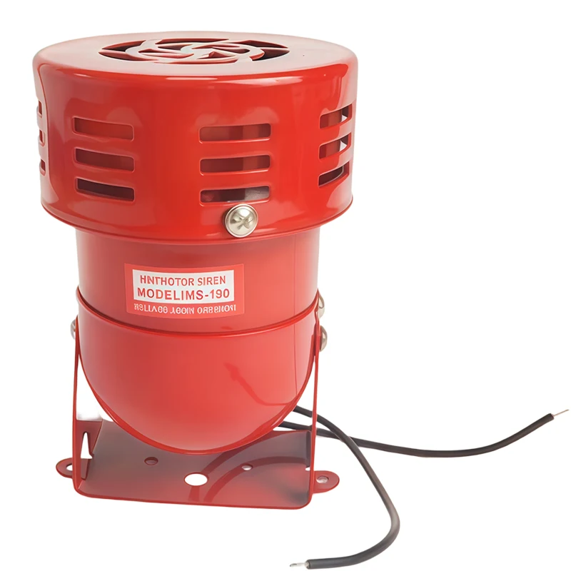 120dB 모터 사이렌 MS-190, 금속 하우징이 있는 220V 산업용 경보 사이렌, 공장 및 작업장용 고출력 사운드 경고 알람