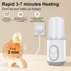 Baby Bottle Warmer 6 In 1 Automatic Baby Milk Warmer Baby Food Heater Safe Fast Feeding Bottle Warmer For Breastmilk Formula 3