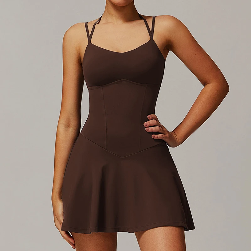 فساتين رياضية نسائية من Hearuisavy سريعة الجفاف، فستان تنس كاجوال، تنانير جولف، تنانير رياضية مع جيب جانبي، بذلة