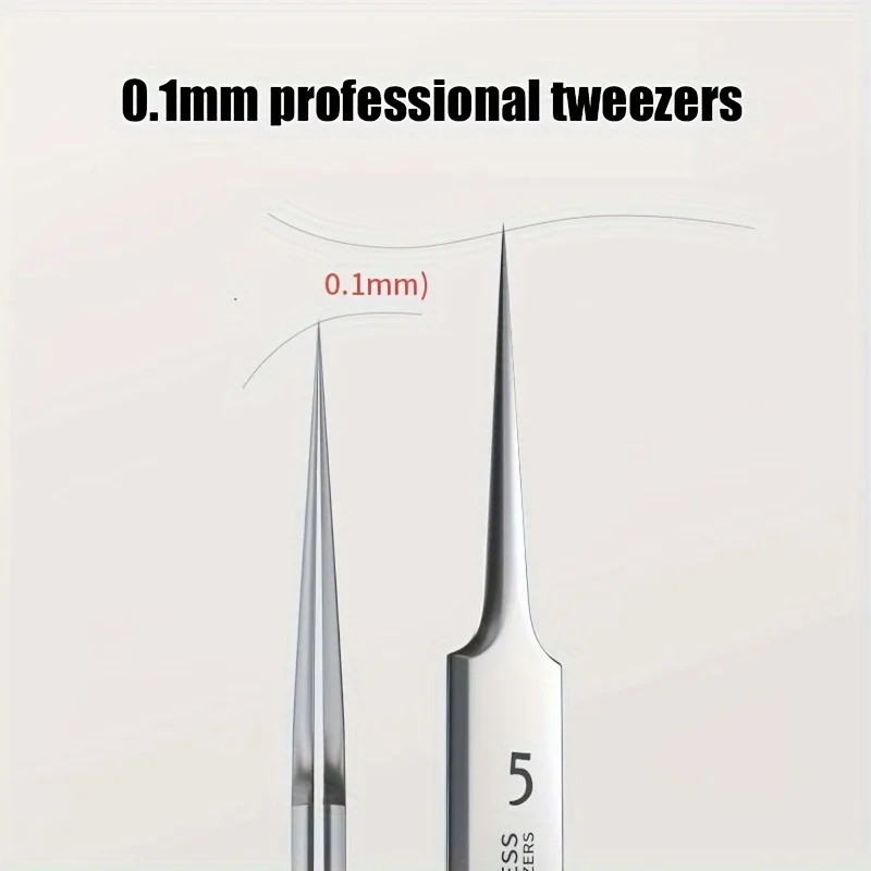 Ultra-Fine No. 5 Cell Acne Blackhead Clip Tweezers Beauty Salon Special Acne Needle Facial Care Tool 5
