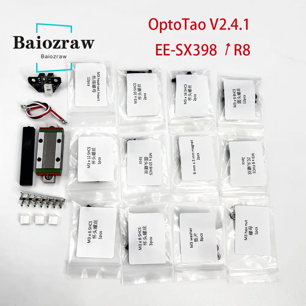 Baiozraw-voron Tap Probe Kit Optotap Pcb com Sensor Peça de Impressora 3d para v2 Trident Mgn9 Transporte Ferroviário r8 V2.4