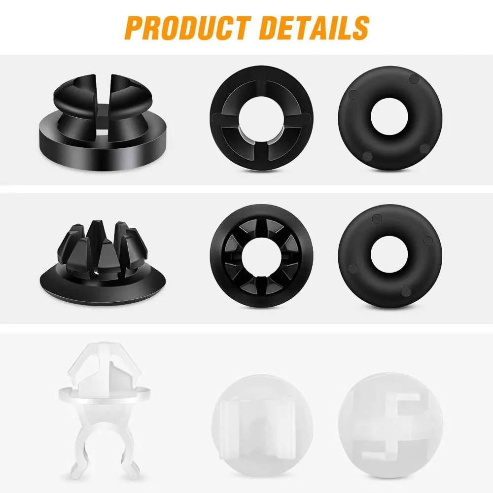ZYNCUE 2 Piezas De Plástico Para Capó De Coche, Clip De Varilla De Apoyo, Clip Negro, Clip De Soporte De Varilla Para H*onda Para Accord Civic Para CR-V Para CRV