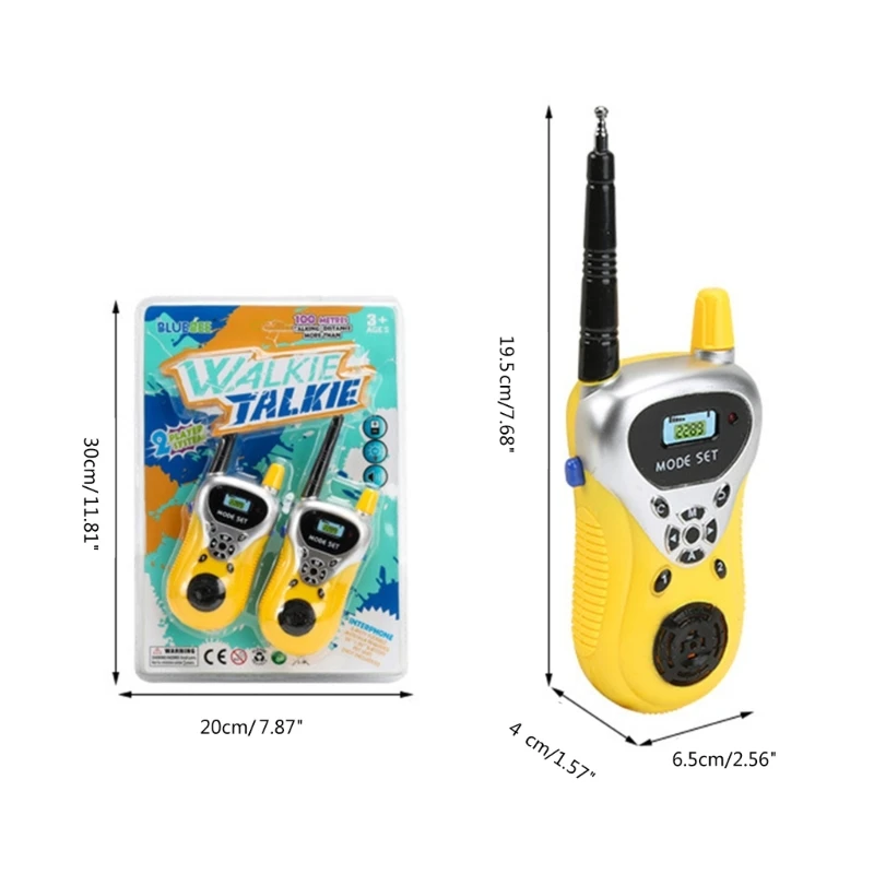 Toddlers Walkie Talkie Intercom Toy Operated Portable Walkie Talkie Indoor Outdoor Kids Camping Outdoor Toy