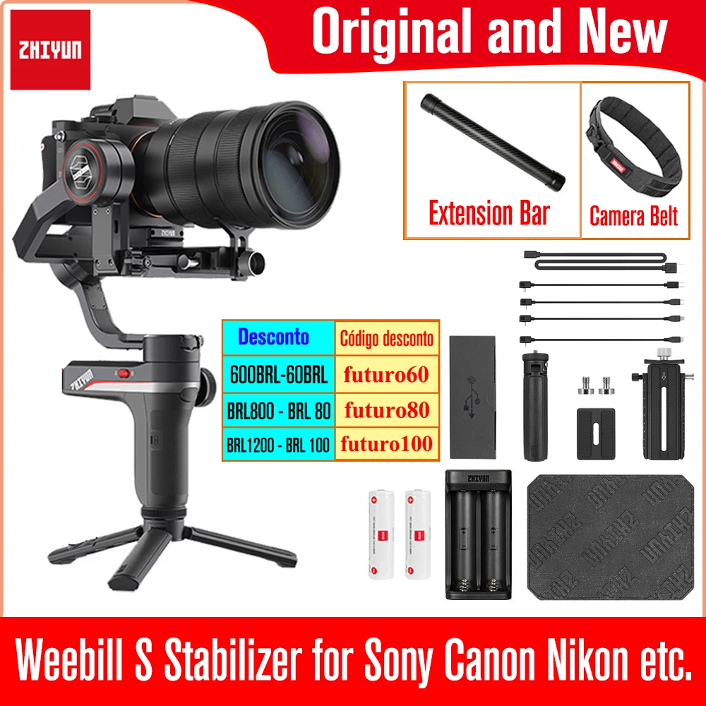 Стабилизатор Zhiyun Weebill S для DSLR/беззеркальных камер Sony A7M3 A7III A7R3 Nikon Z6 Z7 Panasonic GH5 GH5s Canon