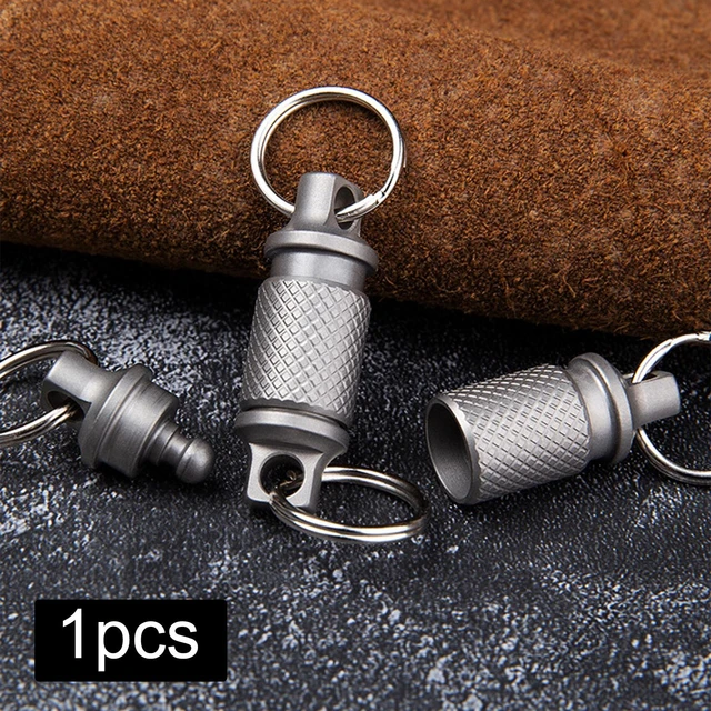 Titanium Alloy Keychain Double Ring Detachable Keychain Outdoor