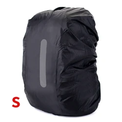 Reflective Waterproof Outdoor Backpack Rain Cover for Night Safety and All-Weather Protection (Black S 30-40L)