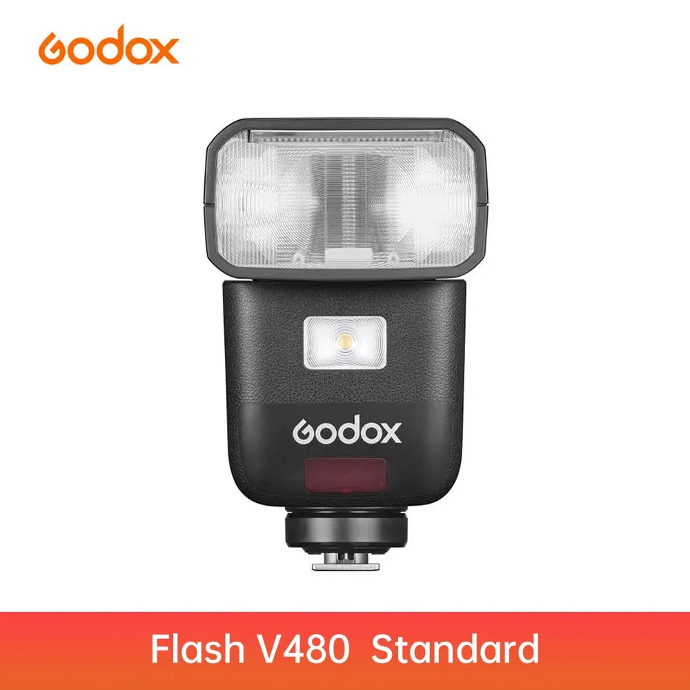 Godox V480 TTL 플래시 프로페셔널 GN50 HSS 2.4G 리튬이온 650F 1.7초 LED 모델링 램프 USB-C (캐논/니콘//후지/올림푸스용)