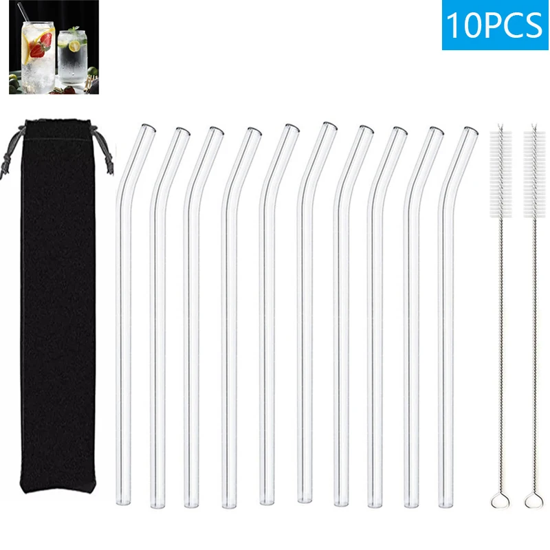 10Pcs Bent Black