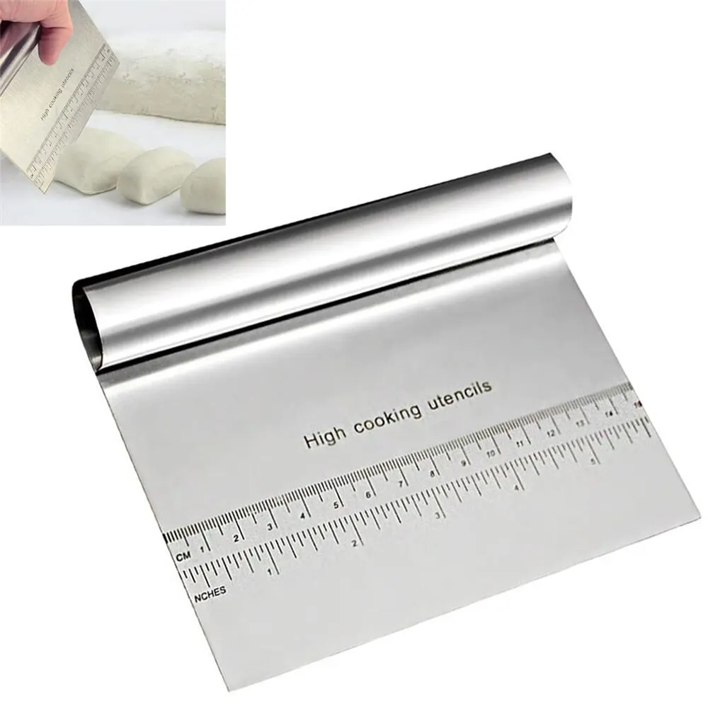 StainlessSteelDoughPastryScraperPizzaCutterChopperwith