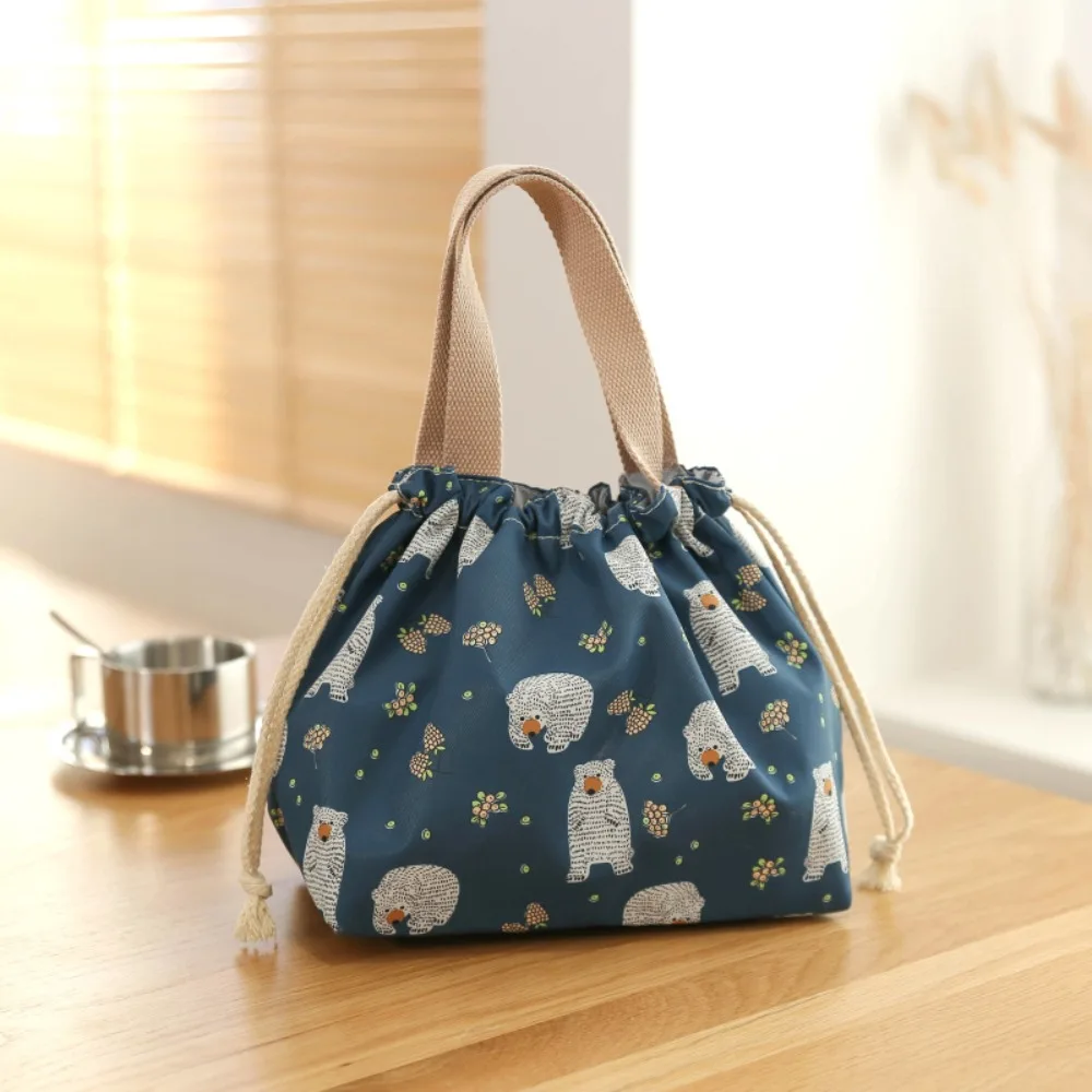 Tragbare Thermo tasche Frauen Kinderschule wärme isolierte Brotdose Einkaufstasche Lebensmittel kleine Tasche – Detail 11