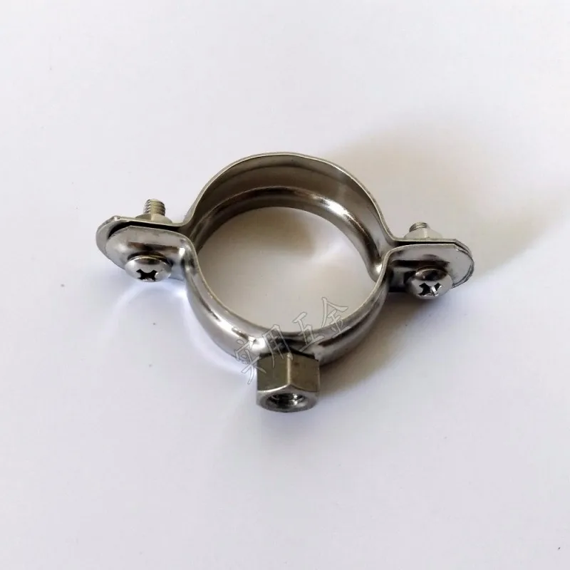 Free Shipping 2Pcs Heavy-Duty Thickened 2Mm PPR Iron Pipe Clip PVC PE Metal Water Supply Pipe Clamping Hoop Hanger Fixing