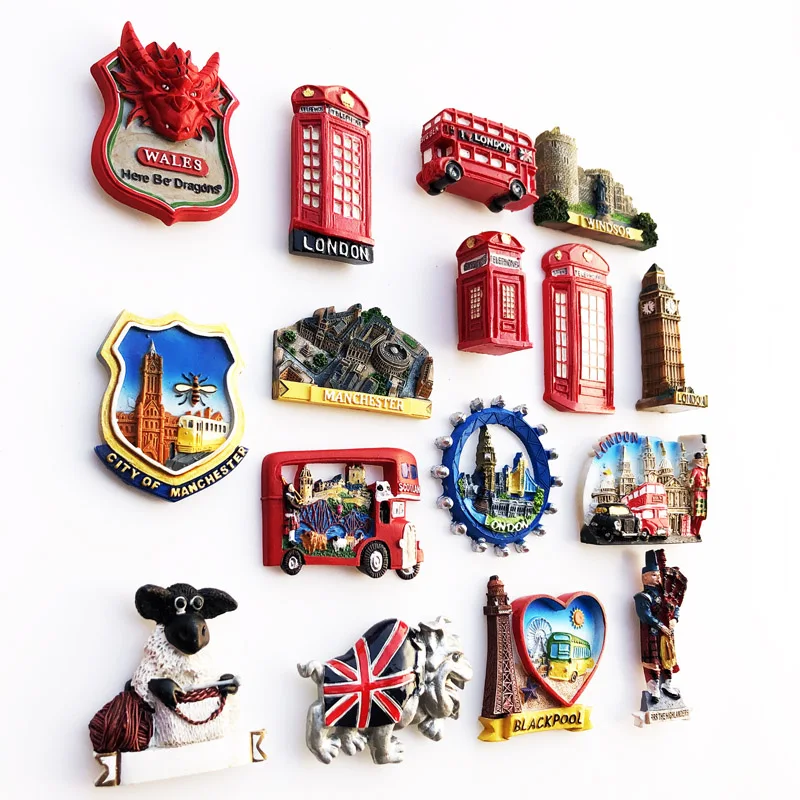 3D Fridge Magnets magnetic fridge magnets magnetic sticker magnetic fridge stickers refrigerator decor Europe UK England London Tourism Souvenir Refrigerator Magnets Sticker Collection Handicraft Decoration