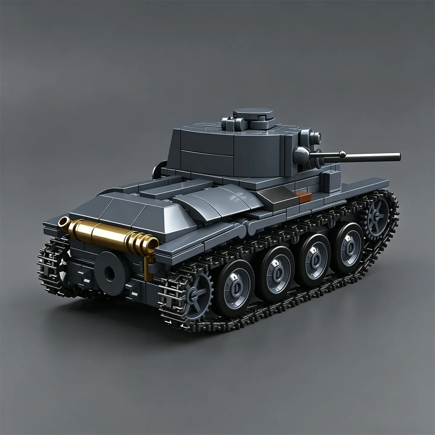 제2차 세계대전 당시 독일군 PZ.Kpfw. 38(T) 경전차 조립 블록, 타이거 II 탱크 장난감, 팬더 탱크 모델
