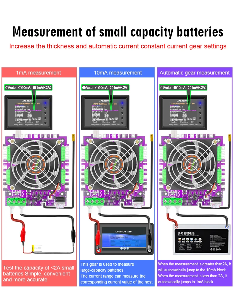 150W/300W/450W/600W Car Lead-acid Power Battery Capacity Tester Electronic Load Power Tester Discharge Meter 4