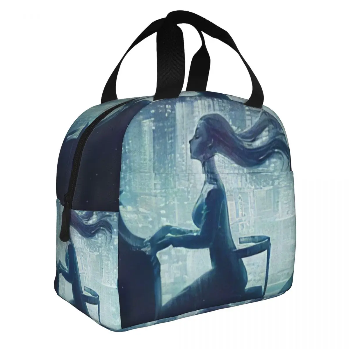

Dry Drowning Lunch Bento Bags Portable Aluminum Foil thickened Thermal Insulation Oxford Cloth Lunch Bag for Women Men Boy
