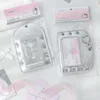 Ballet Style Silver Leather Picture Frames Lovely Kpop Photocard Holder with Pink Ribbon Picture Frame Balletcore for Gir 6