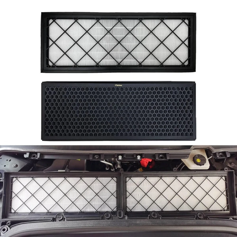 CYBERBEANS Set HEPA- koolstoffilter Model Y voor Tesla Model Y, vervanging van de airconditioning met actieve kool 2020-2025, 2026, juniper-accessoires (4 stuks
