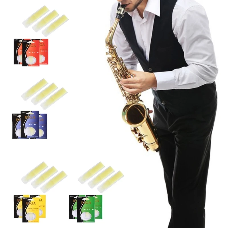 Saxophone Reeds Saxophone Accessories Clarinet Accessories Alto Saxophone Sax Reeds Strength 1.5 2.0 2.5 Alto Saxophone Reeds Resin Reed for Clarinet Soprano or Sax