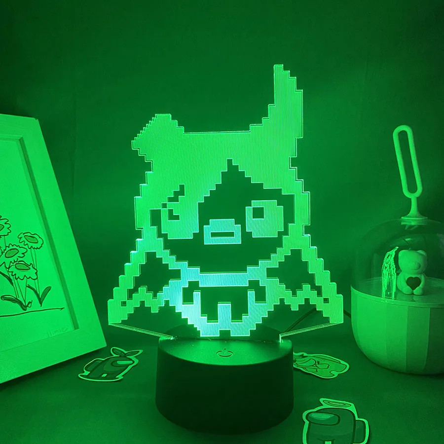 게임 이삭의 재생 Azazel 3D Led 네온 야간 조명 남자 친구를위한 생일 선물 어린이 침실 장식 게이머 용암 램프