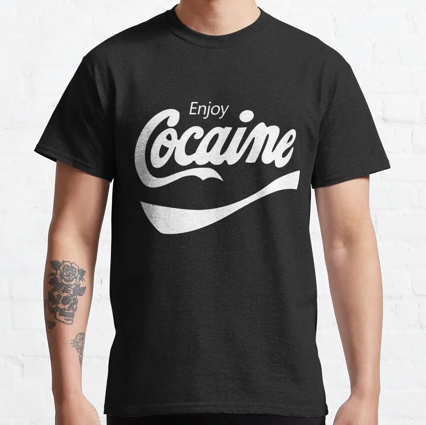 

enjoy coke(aine) T-Shirt Oversized t-shirt mens cotton t shirts shirts graphic tees