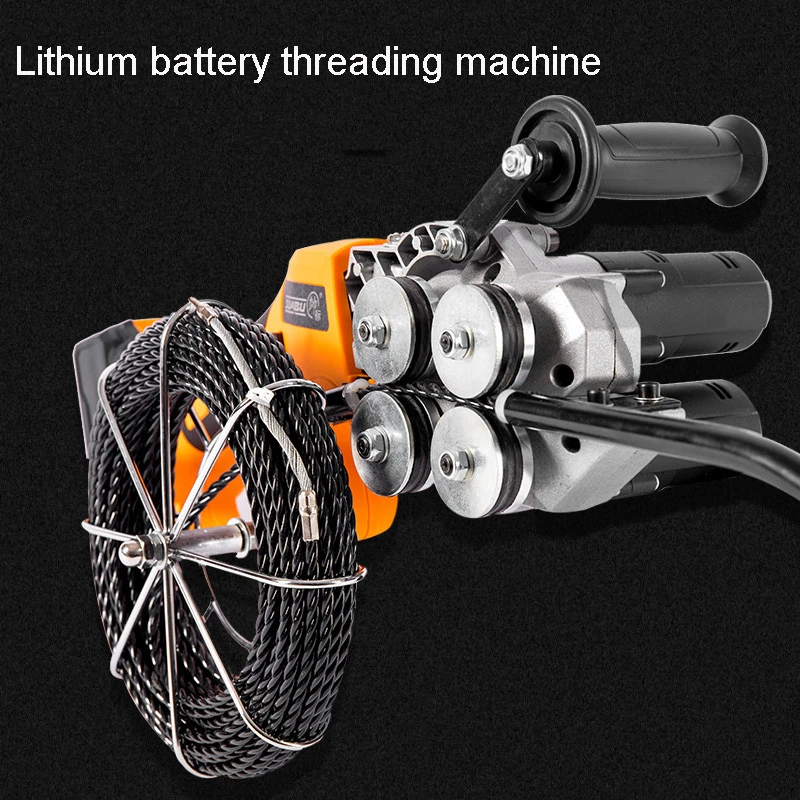 Automatic Electrician Wall Wiring Machine Lithium Battery Electrician Threading Machine Cable